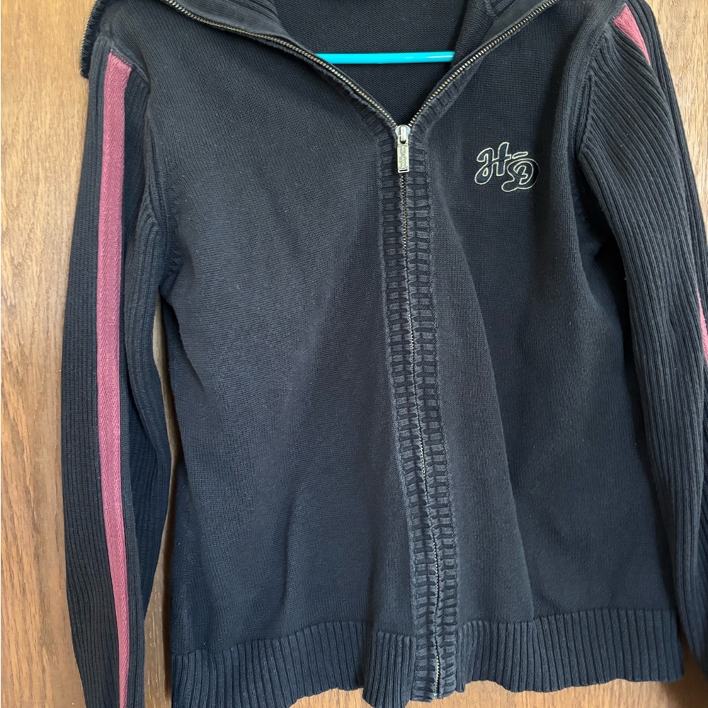 Harley-Davidson Black and burgundy Women's Cardigan